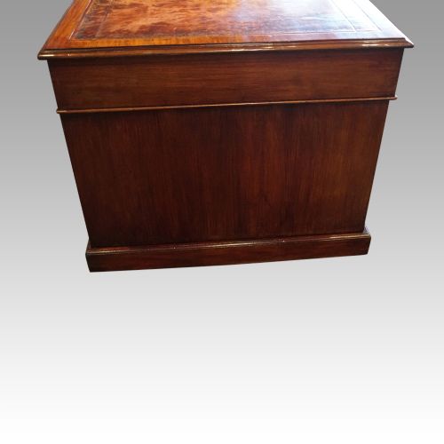 fig 7. Edwardian mahogany large pedestal desk