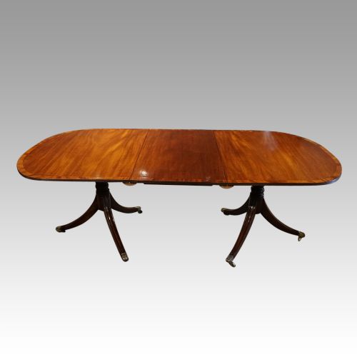 George V Mahogany Pedestal Dining Table