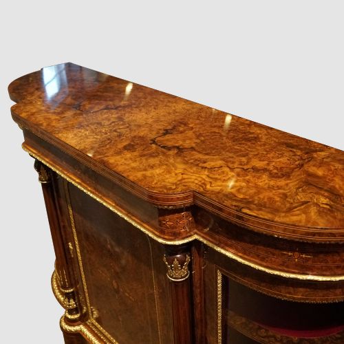 fig 1. Victorian inlaid walnut credenza