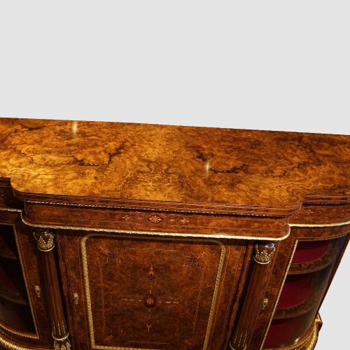 fig 2. Victorian inlaid walnut credenza