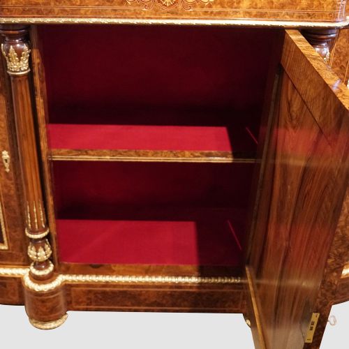 fig 5. Victorian inlaid walnut credenza