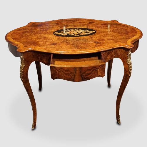 fig 2. Victorian inlaid walnut centre table