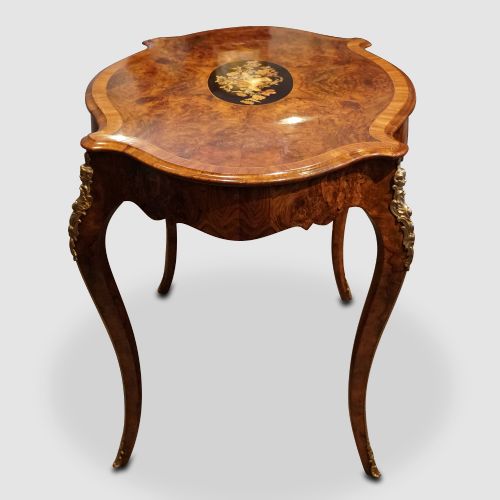 fig 3. Victorian inlaid walnut centre table