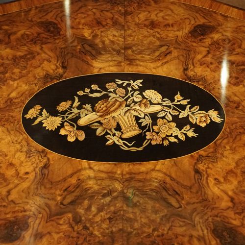 fig 4. Victorian inlaid walnut centre table