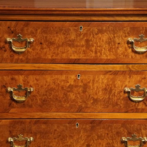 fig 2. George V walnut chest of drawers