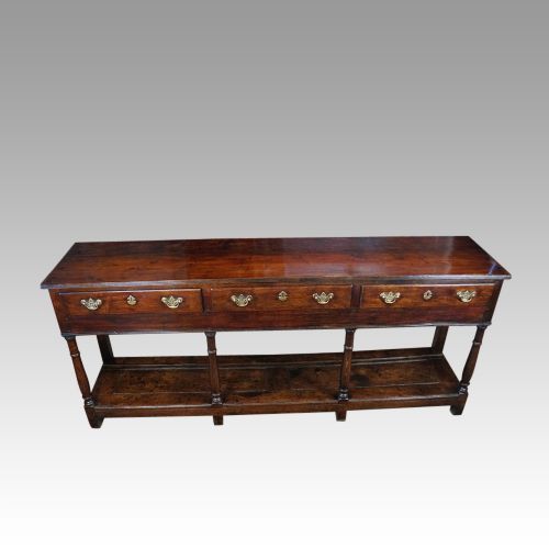 fig 1. Antique oak pot board dresser base