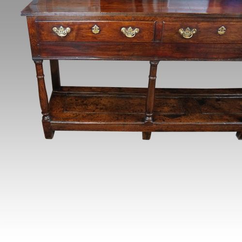 fig 4. Antique oak pot board dresser base