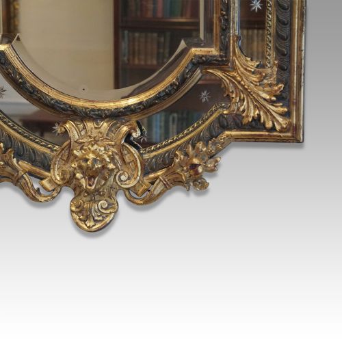 fig 6. Large 19thc. gilt cushion mirror