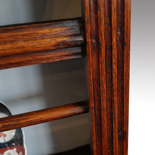 fig 6. Antique oak plate rack