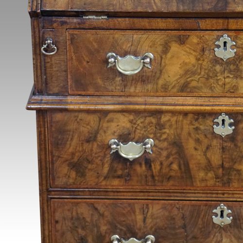 fig 1. 19thc. walnut bureau bookcase