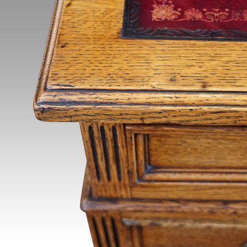 fig 2. Victorian oak pedestal desk