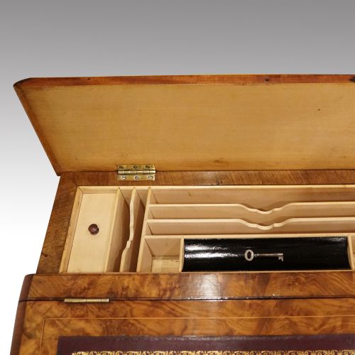 fig 3. Victorian inlaid walnut Davenport desk