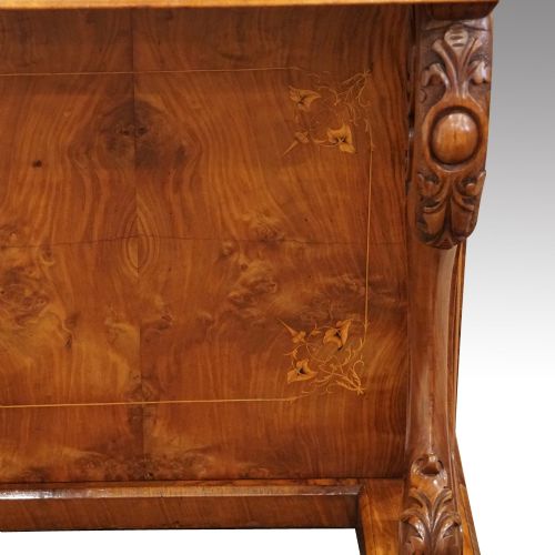 fig 7. Victorian inlaid walnut Davenport desk