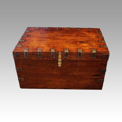 Victorian Iron Bound Military Chest