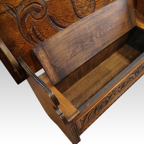 fig 1. Edwardian oak monks bench