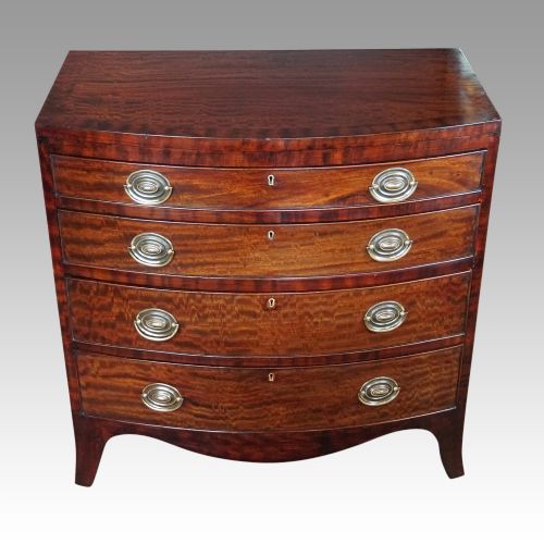 Edwardian Bow Fronted Small Chest