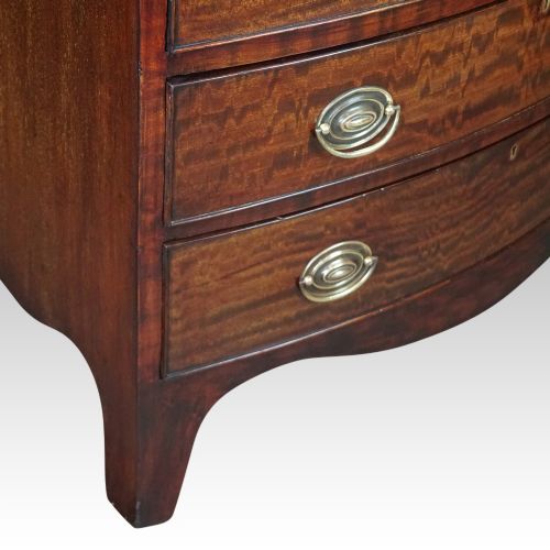 fig 4. Edwardian bow fronted small chest