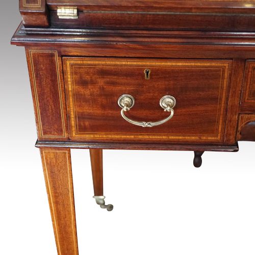 fig 6. Edwardian mahogany inlaid cylinder bureau