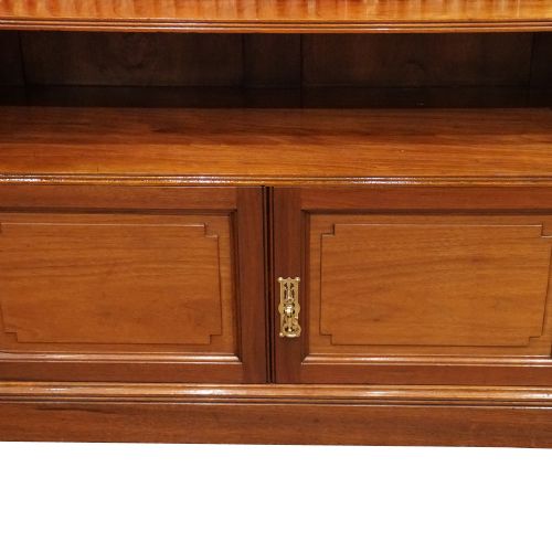 fig 3. Pair of Edwardian walnut open bookcases