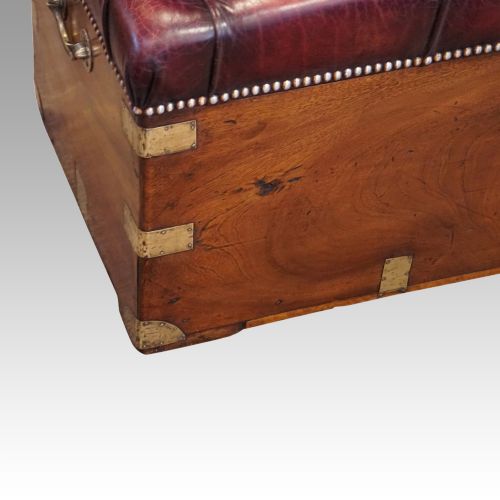 fig 2. Victorian leather camphorwood ottoman