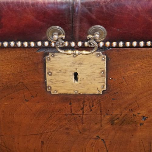 fig 5. Victorian leather camphorwood ottoman