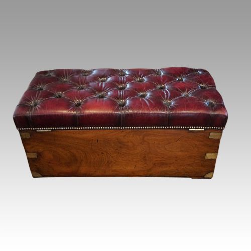 fig 6. Victorian leather camphorwood ottoman