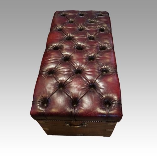 fig 7. Victorian leather camphorwood ottoman