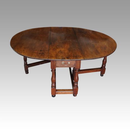 Large Oak Edwardian Gateleg Dining Table