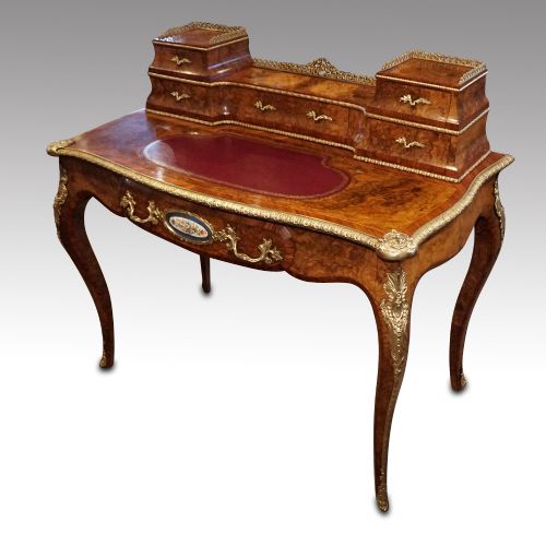 fig 1. Victorian walnut inlaid writing table