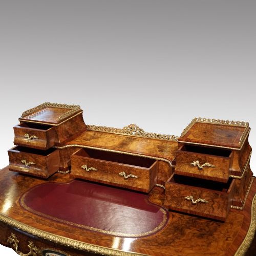 fig 2. Victorian walnut inlaid writing table