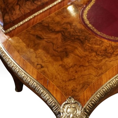 fig 3. Victorian walnut inlaid writing table
