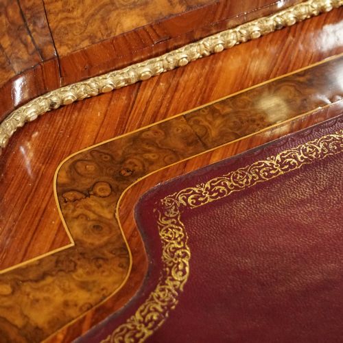 fig 4. Victorian walnut inlaid writing table