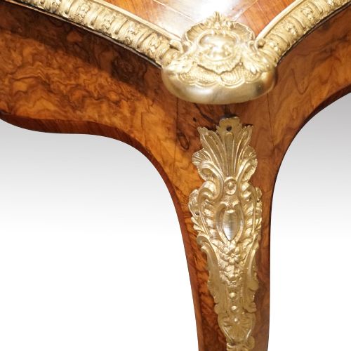 fig 6. Victorian walnut inlaid writing table