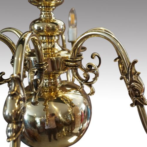 fig 3. Georgian style brass chandelier