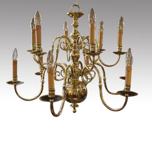 Brass 2 Tier Chandelier
