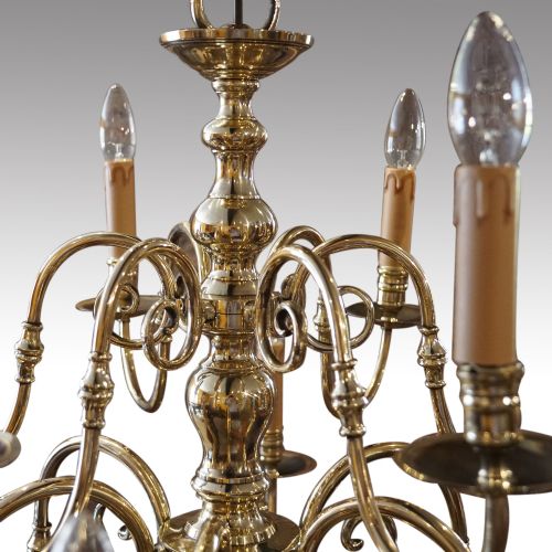 fig 4. Brass 2 tier chandelier