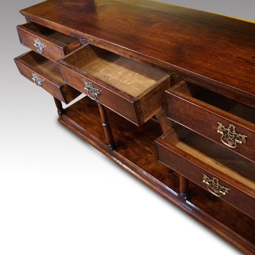 fig 1. Antique oak dresser base