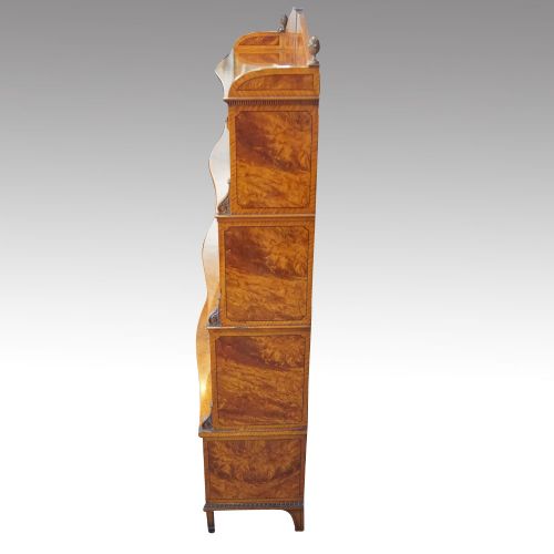 fig 3. Edwardian satinwood open bookcase