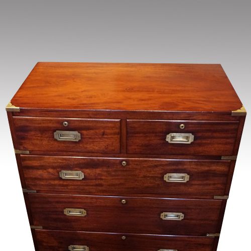 fig 4. Victorian mahogany campaign chest