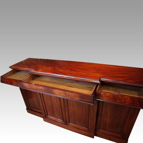 fig 4. Victorian mahogany breakfront sideboard