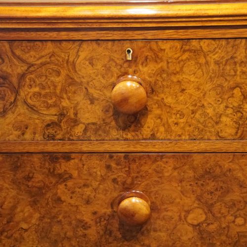 fig 4. Victorian walnut chest of drawers