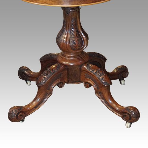 fig 1. Victorian burr walnut card table