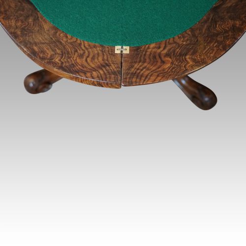 fig 4. Victorian burr walnut card table