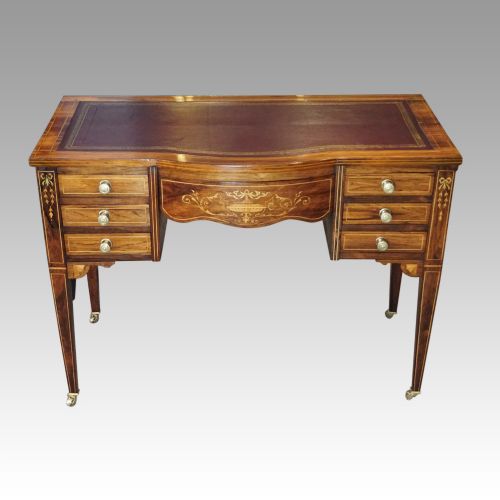 Edwardian Inlaid Rosewood Writing Table