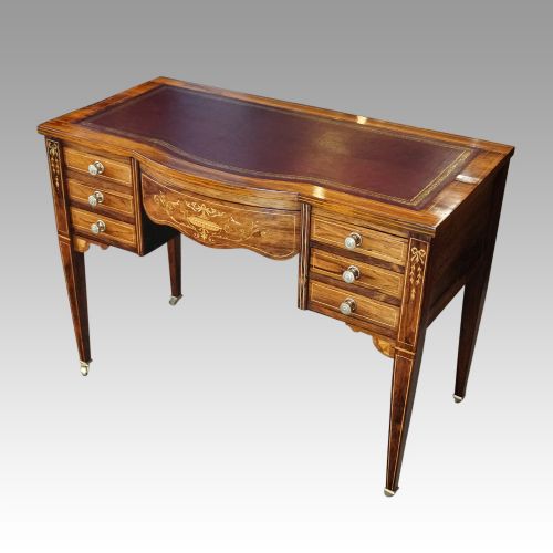 fig 1. Edwardian inlaid rosewood writing table