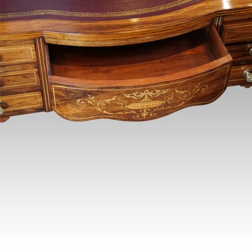 fig 3. Edwardian inlaid rosewood writing table