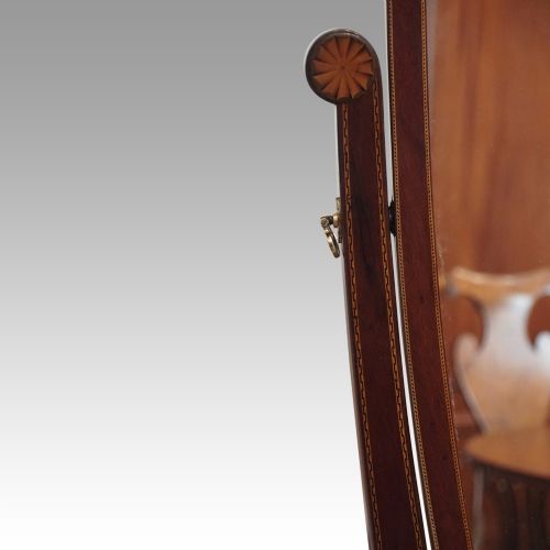 fig 2. Edwardian inlaid mahogany cheval mirror