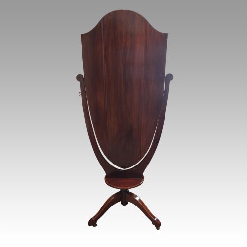 fig 3. Edwardian inlaid mahogany cheval mirror