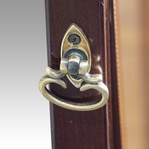 fig 4. Edwardian inlaid mahogany cheval mirror