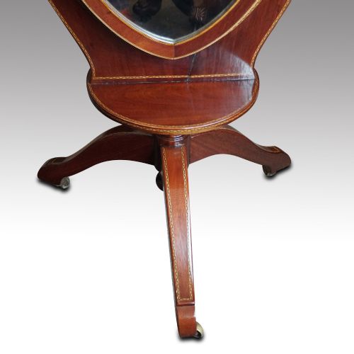 fig 6. Edwardian inlaid mahogany cheval mirror